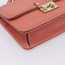 VALENTINO Hand Bag Leather 2way Pink Gold Auth ka5900A-15