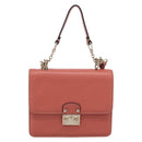 VALENTINO Hand Bag Leather 2way Pink Gold Auth ka5900A-13