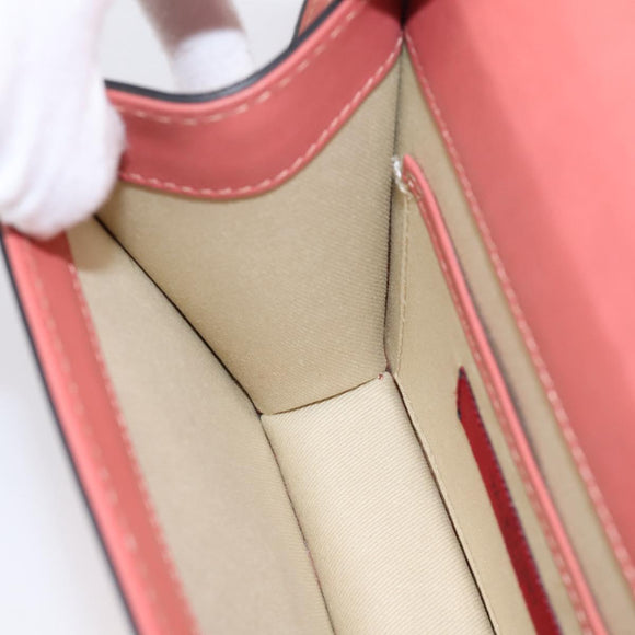 VALENTINO Hand Bag Leather 2way Pink Gold Auth ka5900A