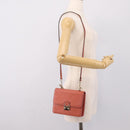 VALENTINO Hand Bag Leather 2way Pink Gold Auth ka5900A-23