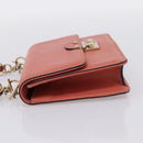 VALENTINO Hand Bag Leather 2way Pink Gold Auth ka5900A-3