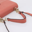 VALENTINO Hand Bag Leather 2way Pink Gold Auth ka5900A-7