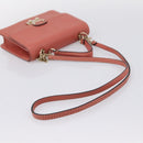 VALENTINO Hand Bag Leather 2way Pink Gold Auth ka5900A-9