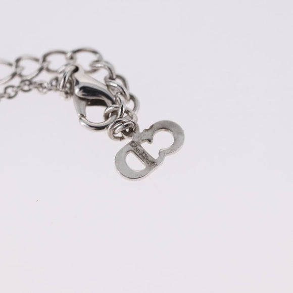 Christian Dior Necklace metal Silver Auth ka5906