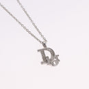Christian Dior Necklace metal Silver Auth ka5906-3