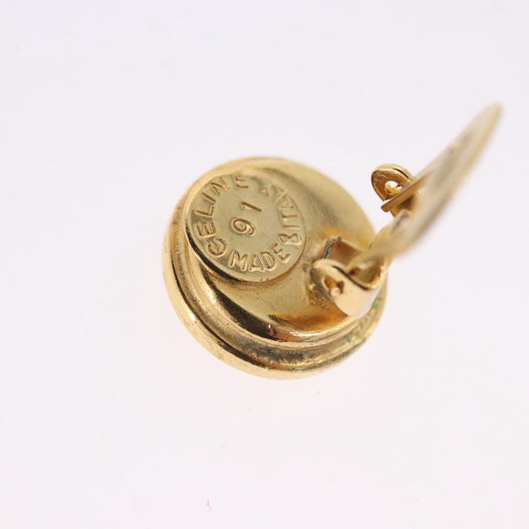 CELINE Earring metal Gold Auth ka5908