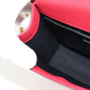 SAINT LAURENT Chain Shoulder Bag Leather Red Gold Auth ka590M-23