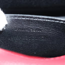 SAINT LAURENT Chain Shoulder Bag Leather Red Gold Auth ka590M-11