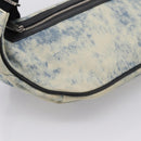 SAINT LAURENT Waist Bag Canvas Blue Silver Auth ka5910-13