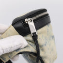 SAINT LAURENT Waist Bag Canvas Blue Silver Auth ka5910-15