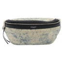 SAINT LAURENT Waist Bag Canvas Blue Silver Auth ka5910-2