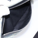SAINT LAURENT Waist Bag Canvas Blue Silver Auth ka5910-23