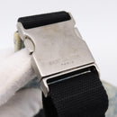 SAINT LAURENT Waist Bag Canvas Blue Silver Auth ka5910-25