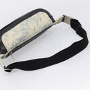 SAINT LAURENT Waist Bag Canvas Blue Silver Auth ka5910-7