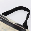 SAINT LAURENT Waist Bag Canvas Blue Silver Auth ka5910-8