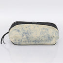 SAINT LAURENT Waist Bag Canvas Blue Silver Auth ka5910-9