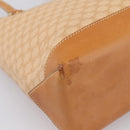 CELINE Macadam Canvas Tote Bag PVC Leather Beige Gold Auth ka5912-9