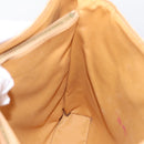 CELINE Macadam Canvas Tote Bag PVC Leather Beige Gold Auth ka5912-17