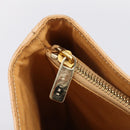 CELINE Macadam Canvas Tote Bag PVC Leather Beige Gold Auth ka5912-19