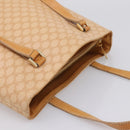 CELINE Macadam Canvas Tote Bag PVC Leather Beige Gold Auth ka5912-6