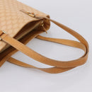 CELINE Macadam Canvas Tote Bag PVC Leather Beige Gold Auth ka5912-7