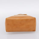 CELINE Macadam Canvas Tote Bag PVC Leather Beige Gold Auth ka5912-5