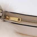 FENDI Hand Bag fur White Gold Auth ka5913SAM-16