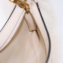 FENDI Hand Bag fur White Gold Auth ka5913SAM-19