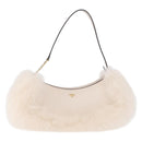 FENDI Hand Bag fur White Gold Auth ka5913SAM-2