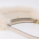 FENDI Hand Bag fur White Gold Auth ka5913SAM-6