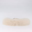 FENDI Hand Bag fur White Gold Auth ka5913SAM-9