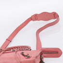 BALENCIAGA Classic Mini City Hand Bag Leather 2way Pink 300295 Auth ka5914V-10