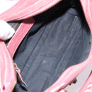 BALENCIAGA Classic Mini City Hand Bag Leather 2way Pink 300295 Auth ka5914V-18