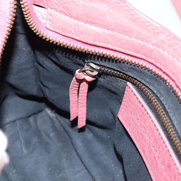 BALENCIAGA Classic Mini City Hand Bag Leather 2way Pink 300295 Auth ka5914V