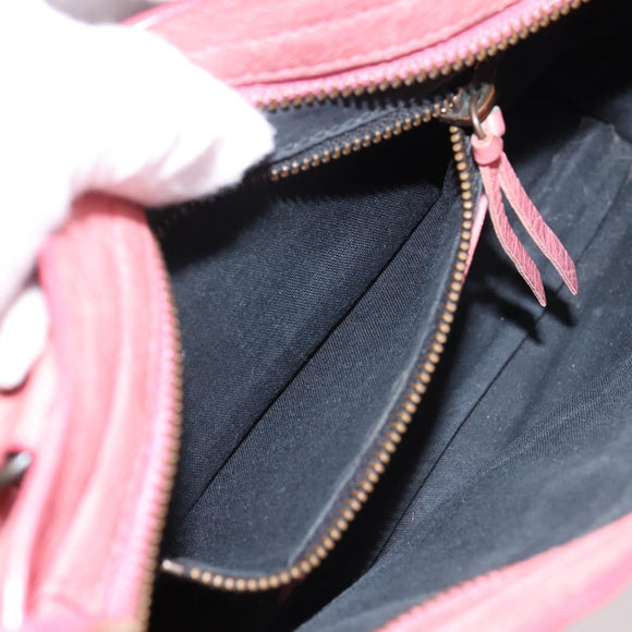 BALENCIAGA Classic Mini City Hand Bag Leather 2way Pink 300295 Auth ka5914V