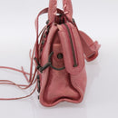 BALENCIAGA Classic Mini City Hand Bag Leather 2way Pink 300295 Auth ka5914V-5