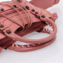 BALENCIAGA Classic Mini City Hand Bag Leather 2way Pink 300295 Auth ka5914V-7