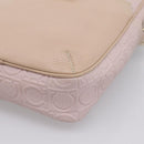 Salvatore Ferragamo Gancini Shoulder Bag Leather Pink Gold Auth ka5915A-9