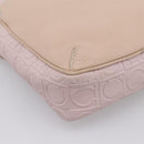 Salvatore Ferragamo Gancini Shoulder Bag Leather Pink Gold Auth ka5915A-14