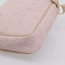 Salvatore Ferragamo Gancini Shoulder Bag Leather Pink Gold Auth ka5915A-15