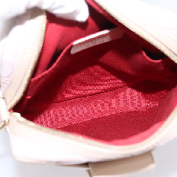 Salvatore Ferragamo Gancini Shoulder Bag Leather Pink Gold Auth ka5915A