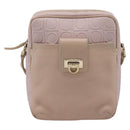 Salvatore Ferragamo Gancini Shoulder Bag Leather Pink Gold Auth ka5915A-13