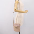 Salvatore Ferragamo Gancini Shoulder Bag Leather Pink Gold Auth ka5915A-21