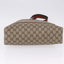 GUCCI GG Supreme Web Sherry Line Tote Bag PVC Beige Gold 39 02 003 Auth ka5917-5