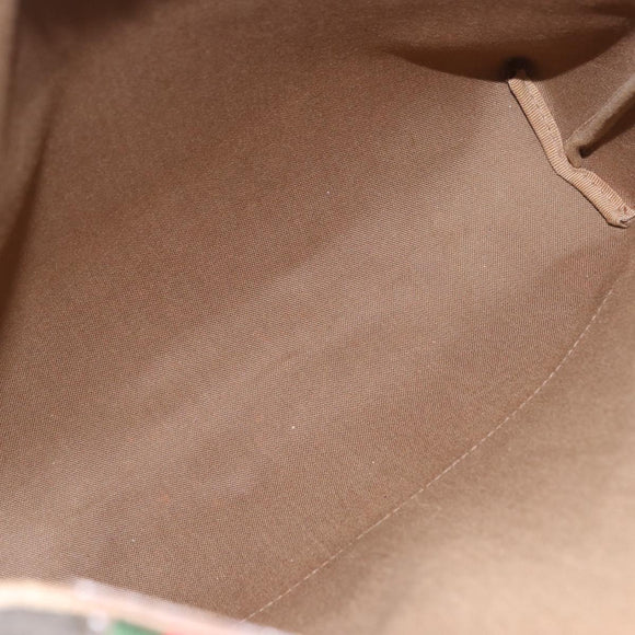 GUCCI GG Supreme Web Sherry Line Tote Bag PVC Beige Gold 39 02 003 Auth ka5917