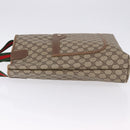 GUCCI GG Supreme Web Sherry Line Tote Bag PVC Beige Gold 39 02 003 Auth ka5917-4