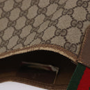 GUCCI GG Supreme Web Sherry Line Tote Bag PVC Beige Gold 39 02 003 Auth ka5917-8