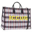 GUCCI Tote Bag Canvas 2way Multicolor Silver 659980 Auth ka5919V-1
