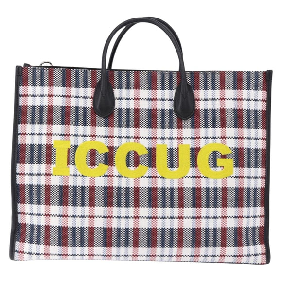 GUCCI Tote Bag Canvas 2way Multicolor Silver 659980 Auth ka5919V