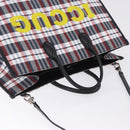 GUCCI Tote Bag Canvas 2way Multicolor Silver 659980 Auth ka5919V-6